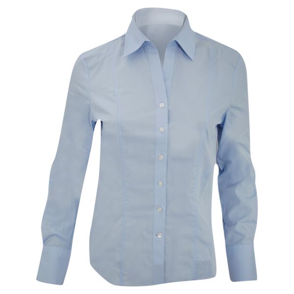 Brook Taverner Ladies Palena Long Sleeve Poplin Shirt Thumbnail