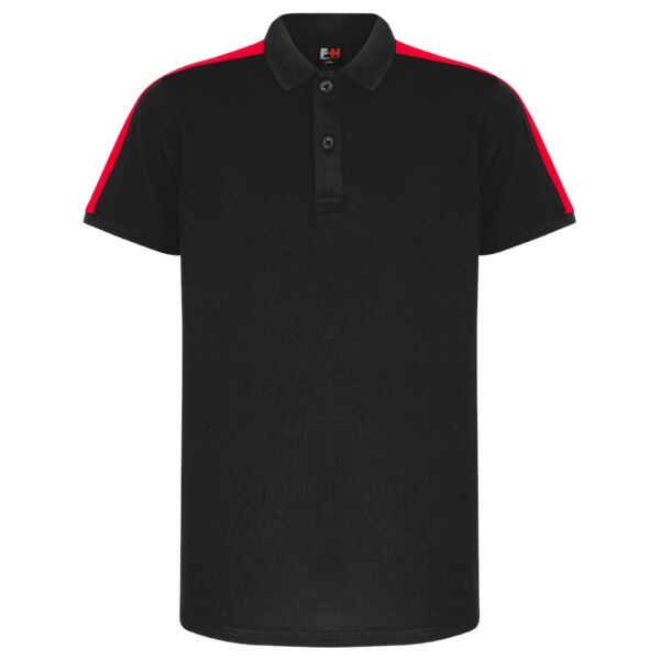 Football Team Kids Contrast Panel Piqué Polo Shirt Thumbnail